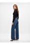 72360 100% Cotton Button Detailed Jean-Blue - 2