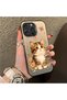 For iPhone 16 Pro Compatible Silicone Edge Hard Back Case Cat Pattern Lover Couple Phone Case - 3
