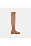 Women's Tan Square-Toe Over-The-Knee Stretch Boots - 2