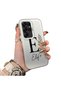 Samsung Galaxy S25 Ultra Compatible Silicone Edge Hard Back Case with Letter E Pattern for Couple Phone Case