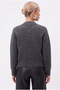 Women's Warm Soft Textured Basic Anthracite Knitwear Cardigan - 6