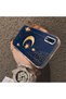 Samsung Galaxy A20 Compatible Silicone Edge Hard Back Case Crescent and Star Pattern Phone Case - 4