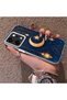 Oppo Reno 14 Pro 5g Compatible Silicone Edge Hard Back Case Crescent and Star Pattern Phone Case - 2