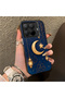 15t Pro Compatible Silicone Edge Hard Back Case Crescent and Star Pattern Phone Case - 3