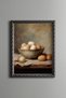 Eggs in a Rustic Bowl - Vintage Patterned Painting - Fine Model