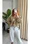 Premium Trend Belt Detailed Bomber Trench Coat - 5