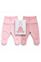 2-Piece Baby Pants with Booties, Wide Foldable Waistband, Interlock - 2