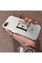 iPhone Se 2020 Compatible Silicone Edge Hard Back Case Letter E Patterned Couple Phone Case - 2