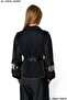 Women's Black Tulle and Stone Detailed Belted Denim Jacket - 2