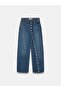 72360 100% Cotton Button Detailed Jean-Blue - 5