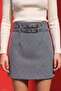 Houndstooth Patterned Mini Skirt - Blue - 2