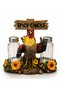 2-Piece Salt and Pepper Shaker Set – Farm-Themed Rooster Design Polyester Kitchen Table Decoration Salt Pepper Shakers Set - 2
