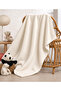 Plain Cream Soft Textured Baby Blanket