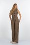 Women's Winter Brown Vivienne Vest Pants Set 1093 - 5