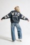 Women's Oversize Sweatshirt Wyo Ny Printed Smoked – Crew Neck, 3 Thread Raster Fleece
