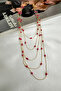 Gold Color Beaded Layered Multi Chain Necklace (35Cm-50Cm) - 3