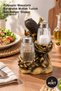 1 Piece Salt and Pepper Shaker Set with Eagle Figure – Polyester Desktop Spice Container Kitchen Salt Shaker Salt Pepper Shaker