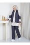 Double Suit with Sudem Garnish and Collar Detail with Zipper - 2