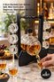 3-Piece Glass Barrel with Wooden Stand – Liquor Serving Set with 6 Shot Glasses, Mini Barrel Liquor Dispenser, Shot Glass Bar Set