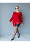 Asymmetrical Cut Hem Lace Trim Knit Sweater - 3