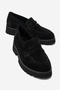 Vionel Black Suede Genuine Leather Women's Loafer Shoes