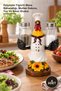 4-Piece Salt and Pepper Shaker Set with Chef Rooster Figures – Tabletop Spice Shaker with Polyester Figures, Kitchen Decor, Salt and Pepper Shakers