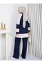 Double Suit with Sudem Garnish and Collar Detail with Zipper - 3