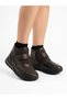 Genuine Leather Brown Orthopedic Women's Boots with Special Comfort for Bone Protrusions, Velcro and Side Zipper - 4