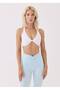 Seamless Bralette with Cross Straps and Pads - 3