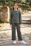 Girl's Sparkling Stone Sweatshirt Double Set Soft Textured 2 Yarns - 2