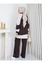 Double Suit with Sudem Garnish and Collar Detail with Zipper - 3