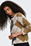 Women's Onlnoeme Pearl Buttoned Patterned Wool Cardigan 15378142 Beige - 3