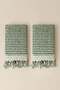 Ponpon Hand Towel Chickpea Woven 50X90 2-Pack Green