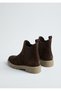 26K-001-25-100 Genuine Leather Ankle-High Boots with Two Elastic Panels for Women - 4