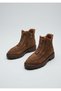 26K-195-8075 Genuine Leather Ankle Boots with Metal Detail on the Front for Women - 3