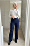 Women's Double Crepe Fabric High Waist Spanish Flare Pants 100 cm - 2