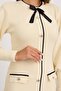 Stylish Knitwear Dress with Bow - 3