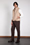 Regular Fit Süet Yelek - 2