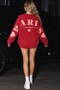 Women's Oversize Sweatshirt Paris 3D Printed Red – Crew Neck, Printed on Sleeves and Back, 3 Yarns