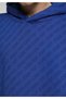 Oversize Fit Hooded Printed Men's Blue Sweatshirt - 4