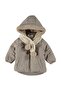 Boy's Winter Coat with Fur Lining and Scarf Detail - 2
