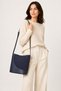 Jkln Genuine Leather Crossbody Women's Bag Large Capacity Casual Navy Blue Bag Zd340 - 3