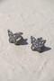 Butterfly Figured Zircon Stone Silver Color Women's Bijouterie Earrings 130713 - 2