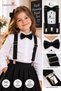 Children's Trouser Suspenders Set - Suspender Bow Tie Set - Tie, Bow Tie Accessories - Unisex Suspender Bow Tie Set - 4