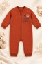 Printed Unisex 3 Thread Threaded Zippered Baby Romper - 3
