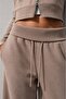 Three-Thread Ruffled Curved Camisole with Waist Pockets, Adjustable Elastic Ultra Loose Barrel Fit Baggy Pants/Sweatpants - 2