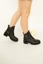 1409 Eren Shoes&Bag Genuine Leather Antique Buckle Detailed Daily Comfortable Serrated Non-Slip Sole Lace-Up-Zipper Boots Real Leather Black - 7