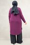 68101 Plus Size Low Sleeve Oval Cut Modal Tunic - Plum - 5