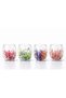 4 Pieces Double Wall Glass – Flower Patterned Double Wall Glass 9 X 7 cm Glass Cup Double Wall Glass - 2