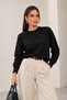 Women's Knitwear Sweater Long Sleeve Crew Neck Ribbed Lycra Drop Shoulder Soft Touch Knitted Sweater - 2
